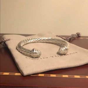 David Yurman 7mm Pave Diamond Dome Bracelet